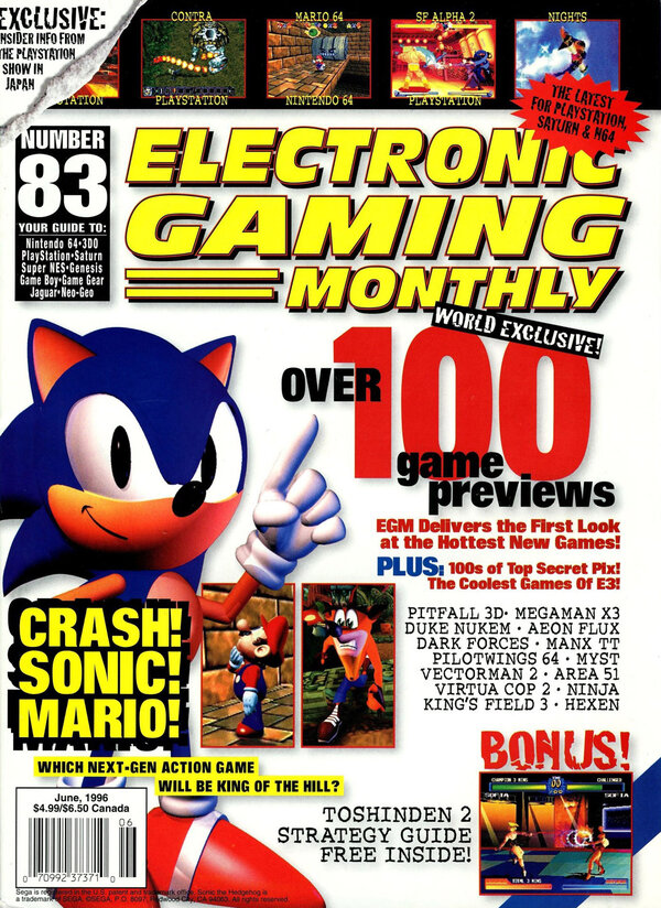 Electronic Gaming Monthly Issue 83 (June 1996) cover
